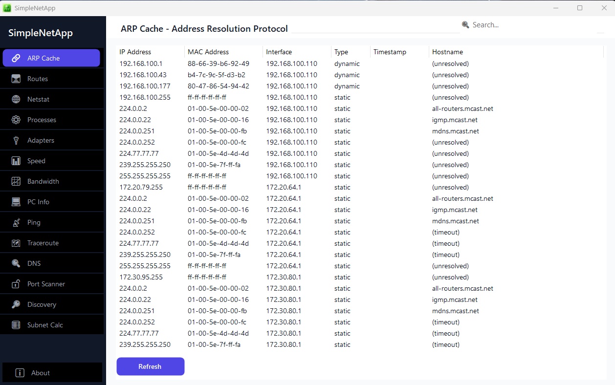 SimpleNetApp